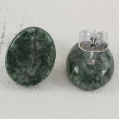 aretes de jade - Aretes de jade y plata esterlina de Guatemala