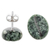 Jade stud earrings, 'Passion for Coffee in Green' - Jade and Sterling Silver Stud Earrings from Guatemala (image 2e) thumbail