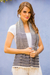 Cotton scarf, 'Grey Roads Found' - Artisan Designed and Crafted Cotton Scarf in Grey
