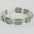 Jade link bracelet, 'Maya Treasure in Light Green' - Sterling Silver and Pale Green Jade Link Bracelet (image 2) thumbail