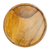 Wood tray, 'Natural Circle' - Hand Carved Round Conacaste Wood Tray from Guatemala