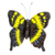 Keramikskulptur - Handgefertigte gelbe Schwalbenschwanz-Schmetterlingsskulptur aus Keramik