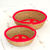 Pine needle baskets, 'Red Vibrancy' (pair) - Hand Made Pine Needle Baskets Red (Pair) from Nicaragua thumbail