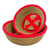 Pine needle baskets, 'Red Vibrancy' (pair) - Hand Made Pine Needle Baskets Red (Pair) from Nicaragua (image 2a) thumbail