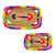 Kiefernnadelkörbe, 'Latin Rainbow' (Paar) - Zwei mehrfarbige rechteckige Kiefernnadelkörbe aus Nicaragua