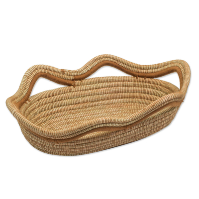 Pine needle baskets, 'Forest Trail' (set of 3) - Set of 3 Hand Made Oval Pine Needle Baskets from Nicaragua