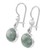 Jade dangle earrings, 'Smooth Circles' - Green Jade Circular Dangle Earrings from Guatemala (image 2c) thumbail