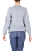 Cotton cardigan sweater, 'Cotton Cloud' - Blue Open Front Cotton Cardigan Sweater from Guatemala (image 2c) thumbail