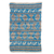 Wool area rug, 'Smooth Cerulean' - Geometric Wool Area Rug in Ivory and Cerulean thumbail