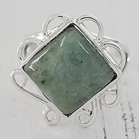 Jade cocktail ring,