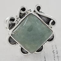 Jade cocktail ring,