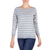 Cotton sweater, 'Wedgwood Horizon' - Women's Blue and Ivory Striped Soft Cotton Pullover Sweater thumbail