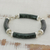 Jade link bracelet, 'Dark Green Natural Connection' - Artisan Crafted Dark Green Jade and Sterling Silver Bracelet (image 2b) thumbail