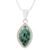 Jade pendant necklace, 'Green Gaze' - Green Jade Rope Motif Pendant Necklace from Guatemala thumbail