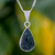 Jade pendant necklace, 'Falling Drop' - Green Jade Teardrop Pendant Necklace from Guatemala thumbail