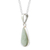 Jade pendant necklace, 'Pale Green Tear' - Light Green Teardrop Jade Pendant Necklace from Guatemala (image 2b) thumbail
