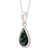 Jade pendant necklace, 'Teardrop Lasso' - Dark Green Teardrop Jade Pendant Necklace from Guatemala (image 2b) thumbail