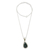 Jade pendant necklace, 'Teardrop Lasso' - Dark Green Teardrop Jade Pendant Necklace from Guatemala (image 2c) thumbail