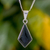 Jade pendant necklace, 'Jungle Pyramid' - Diamond Shaped Jade Pendant Necklace from Guatemala (image 2) thumbail