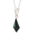 Jade pendant necklace, 'Jungle Pyramid' - Diamond Shaped Jade Pendant Necklace from Guatemala