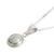Jade pendant necklace, 'Mixco Moon' - Round Jade and 925 Silver Pendant Necklace from Guatemala (image 2b) thumbail