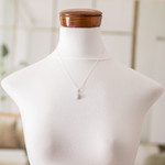 Jade pendant necklace, 'Mixco Moon' - Round Jade and 925 Silver Pendant Necklace from Guatemala