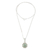 Jade pendant necklace, 'Light Green Forest Princess' - Jade and Sterling Silver Pendant Necklace from Guatemala (image 2b) thumbail