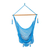 Cotton hammock swing chair, 'Above the Sea' - Single Cotton Hammock Swing in Cerulean from Nicaragua thumbail