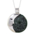 Jade pendant necklace, 'Face of the Moon in Dark Green' - Guatemalan Jade Crescent Moon Pendant Necklace thumbail