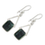 Jade dangle earrings, 'Mayan Peaks in Dark Green' - Dark Green Jade Dangle Earrings from Mexico (image 2c) thumbail