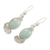 Jade dangle earrings, 'Siren Song in Light Green' - Light Green Jade Oval Dangle Earrings from Guatemala (image 2c) thumbail