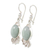 Jade dangle earrings, 'Siren Song in Light Green' - Light Green Jade Oval Dangle Earrings from Guatemala (image 2d) thumbail