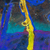 'Lights in Your Veins' - Blue and Violet Abstract Painting with Yellow Accents (image 2b) thumbail