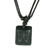 Jade pendant necklace, 'Mayan Butterfly' - Black Jade Butterfly Pendant Necklace from Guatemala thumbail