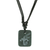 Jade pendant necklace, 'Mayan Gecko' - Black Jade Lizard Pendant Necklace from Guatemala thumbail