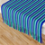 Corredor de mesa de algodón, 'Ocean Memory' - Corredor de mesa 100% algodón a rayas azules y verdes