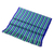 Cotton table runner, 'Ocean Memory' - Blue and Green Striped 100% Cotton Table Runner (image 2a) thumbail