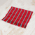 Cotton table runner, 'Latin Festival' - Red Striped 100% Cotton Table Runner from Guatemala thumbail