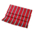 Cotton table runner, 'Latin Festival' - Red Striped 100% Cotton Table Runner from Guatemala (image 2a) thumbail