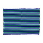 Cotton placemats, 'Colors of the Sea' (set of 6) - Set of Six Striped Cotton Placemats in Blue from Guatemala