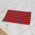 Cotton placemats, 'Palopó Trails' (set of 6) - Six Striped Cotton Placemats in Crimson from Guatemala (image 2b) thumbail