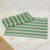 Cotton placemats, 'Celadon Trails' (set of 6) - Six Striped Cotton Placemats in Celadon from Guatemala thumbail