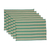 Cotton placemats, 'Celadon Trails' (set of 6) - Six Striped Cotton Placemats in Celadon from Guatemala (image 2a) thumbail