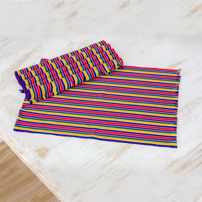 Cotton placemats, Trails of Happiness (set of 6)