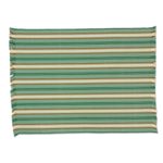 Cotton placemats and napkins, 'Celadon Trails' (set of 6) - Six Cotton Placemats and Napkins in Celadon and Russet
