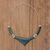 Jade statement necklace, 'Mayan Elite' - Pointed 925 Silver Jade Statement Necklace from Guatemala thumbail