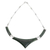 Jade statement necklace, 'Mayan Elite' - Pointed 925 Silver Jade Statement Necklace from Guatemala thumbail