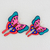 Wood wall sculptures, 'Beauty in the Air' (pair) - Pair of Pinewood Butterfly Wall Sculptures from El Salvador thumbail