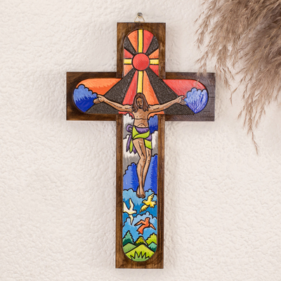 Wood wall cross, Splendor of Jesus