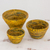 Recycled paper decorative bowls, 'Passion For Life' (set of 3) - Three Recycled Paper Decorative Bowls from Guatemala thumbail